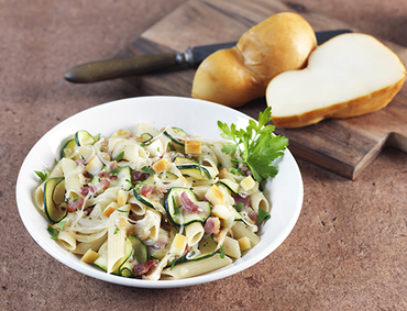 Penne aux courgettes et scamorza fumée Penne aux courgettes et scamorza fumée