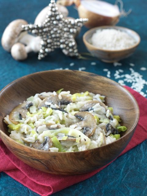 Prix Engagés : Risotto de poireaux et champignon à la ricotta Prix Engagés : Risotto de poireaux et champignon à la ricotta