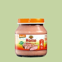 Holle , Préparation de viande Bio : Boeuf ( dès 4 mois ) 125g